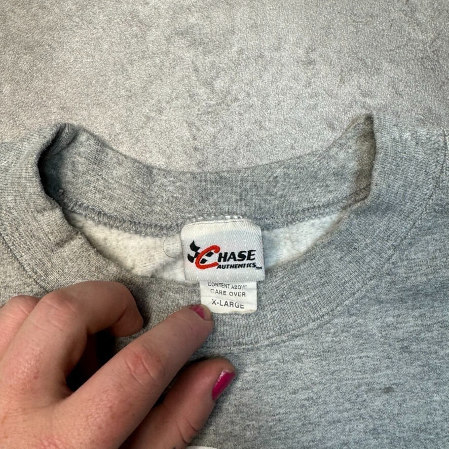 Chase Authentics Sweatshirt Mens Nascar Vintage Racing Jumper, Grey, XL image 8