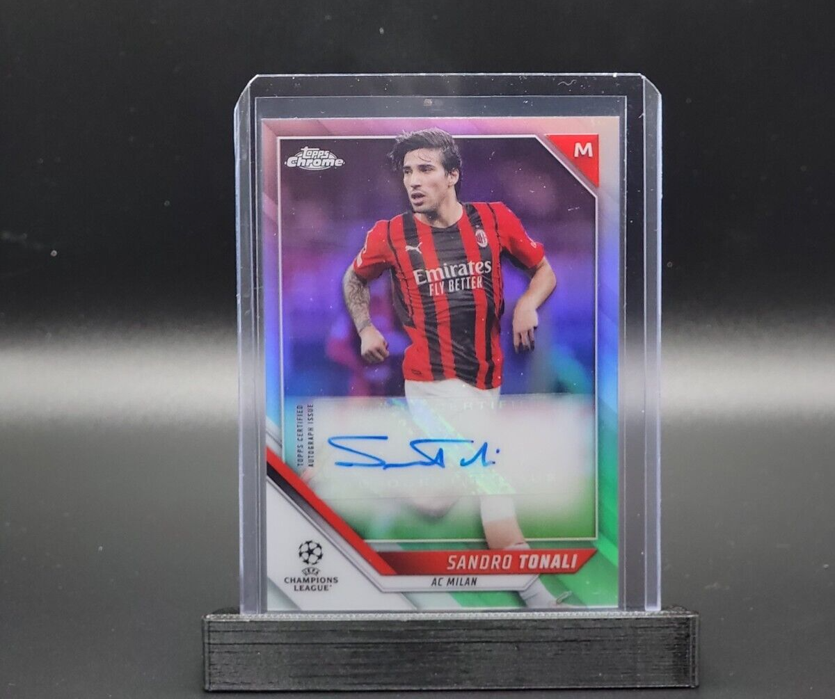 2021-22 Chrome UEFA Champions League Auto #CA-ST Sandro Tonali AC
