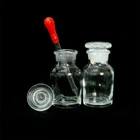Transparent Wide Mouth Ground Glass Stopper Glass with Drop Reagent Bottle 60ml