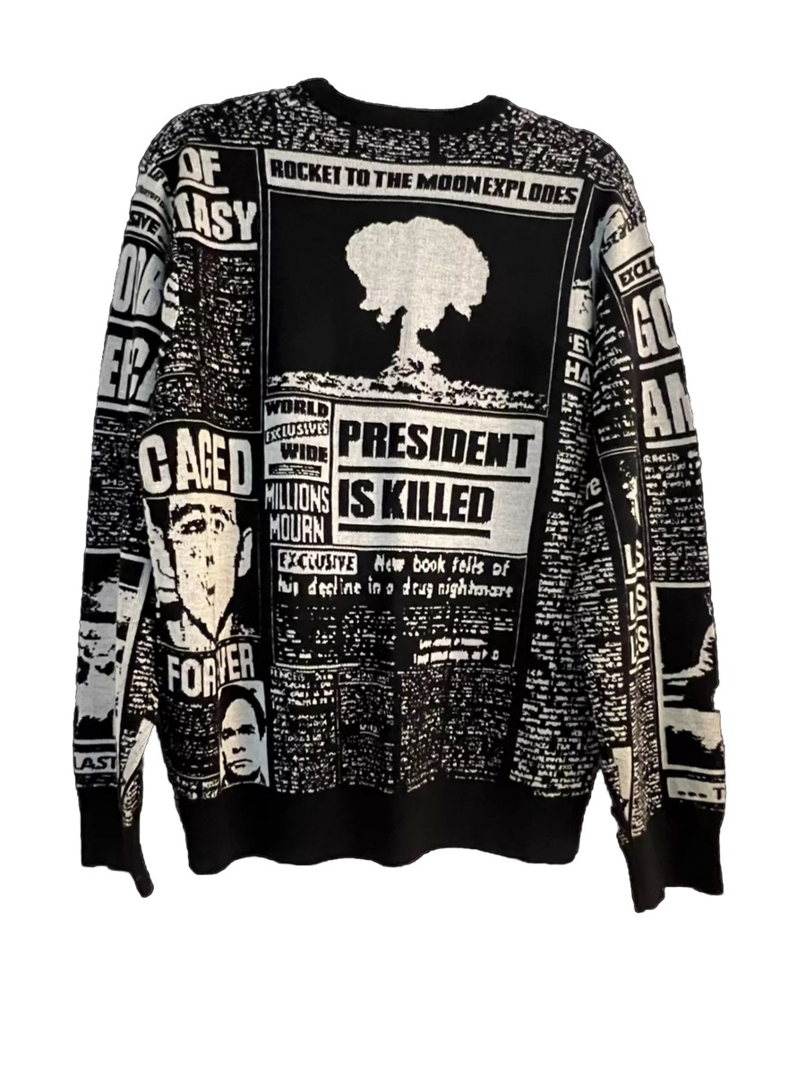 極美品 supreme レア ニット セーター ニュースペーパー 総柄 黒 L s-l1200.jpg