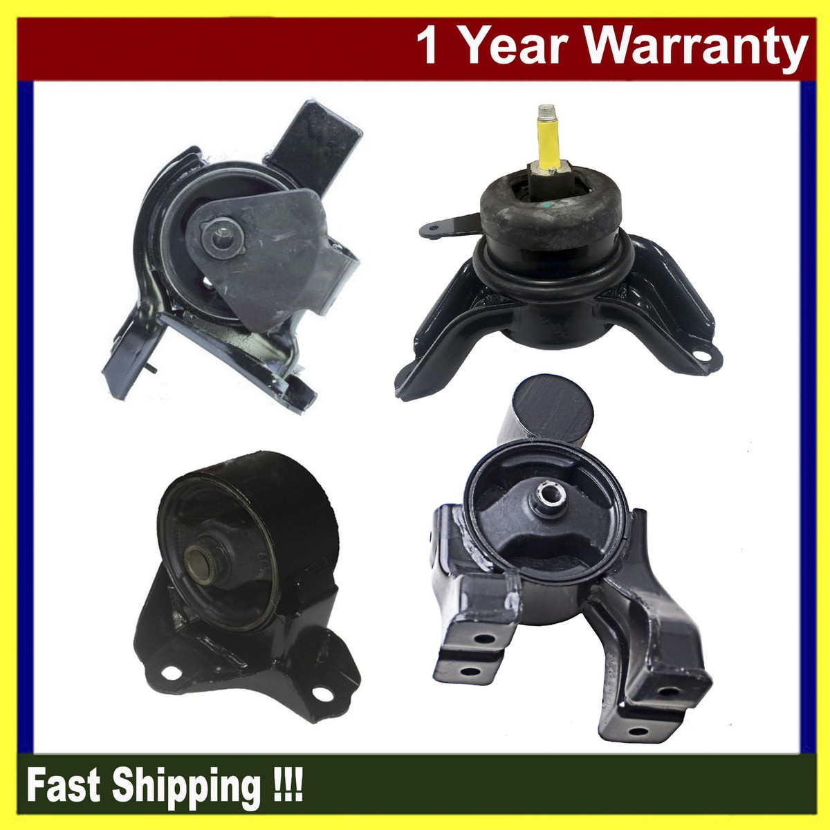Engine Motor & Trans Mount 4PCS Set Fit 2006-2008 Hyundai Sonata 2.4L