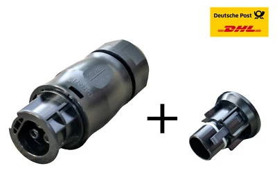 ✅ Betteri Netz Buchse BC01 AC + Endkappe zB f Hoymiles Deye Huayu 3-polig IP67