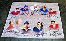 NHL LEGENDS SIGNED 8x10 PHOTO RICK MARTIN PERREAULT DIONNE HULL RICHARD HOF