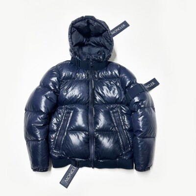 100 % AUTHENTISCH MONCLER BROOK GRÖSSE 2 MEDIUM LARGE GEFÜTTERTE DAUNENJACKE FÜR HERREN BLAU