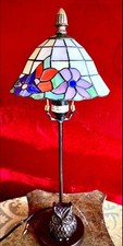Vintage Stained Acrylic Tiffany Style Lamp