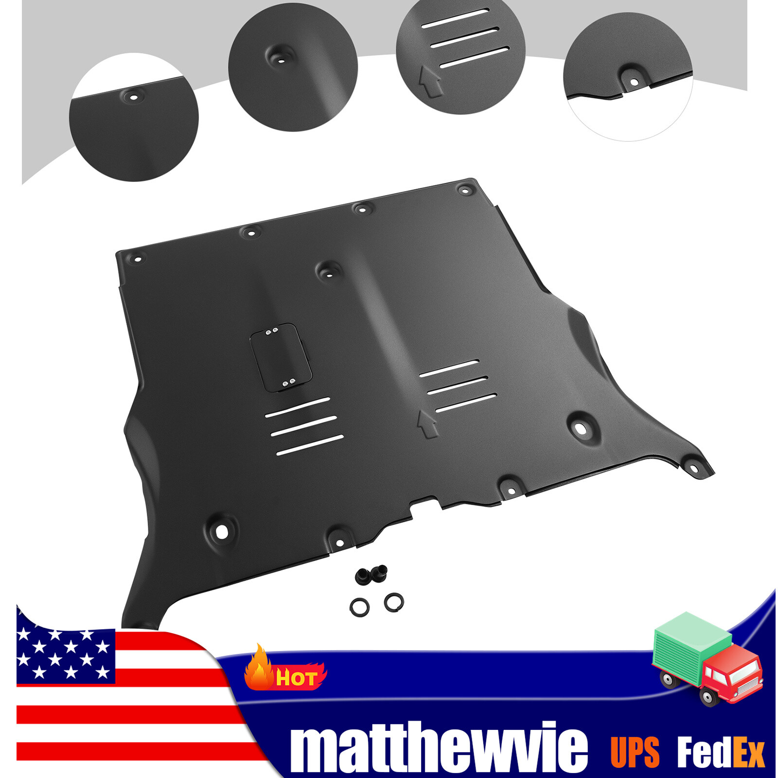 Durable Front Skid Plate for Tesla Model 3 & Model Y 2018-2023 Engine Guard Cover