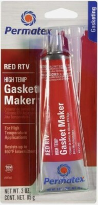 Permatex 81160 High-Temp Red RTV Silicone Gasket, 3 oz.