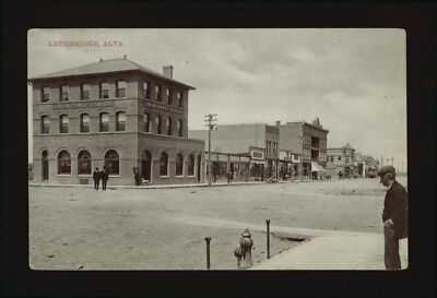 Lethbridge Alberta View showing the west side of 5th Street South- Old Photo