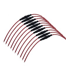 10x Inline Round Glass Fuse Holder 30A Max Screw-Type Wire 250V Small 5x20mm