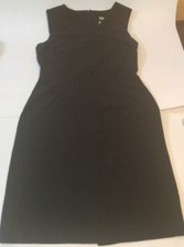 Old Navy Little Black Dress Stretch Sleeveless V Neck Zipper Split Back Size 2