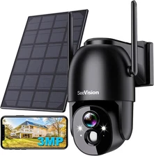 Solar Security Cameras Wireless Outdoor, for Home with Spotlight, Night Vision