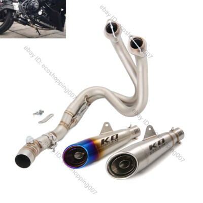 For Kawasaki Z650 Ninja 650 Full System Exhaust Header Pipe 51mm Muffler 350mm