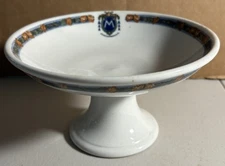 OLD VINTAGE ST. PETERSBURG FLORIDA MASON HOTEL CERAMIC COMPOTE CANDY DISH