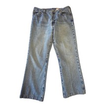 Calvin Klein Bootleg Jeans Double Stone Wash Vintage Size 13 Blue Denim 90s Y2K