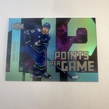 2024-25 SkyBox Metal Universe Quinn Hughes Points Per Game #PPG-11 Canucks SP