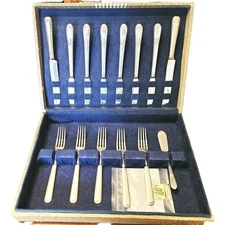 1847 Rogers Bros Silver Plate, Cambridge,International Flatware  Case Mixed Lot 