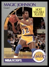 Magic Johnson 1990-91 Hoops #157 Lakers NBA READ FREE SHIPPING AutographDen
