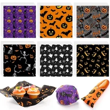 600 Pcs Halloween Theme Wax Paper Sheets 12 x 12 Inch Parchment Deli Tissue P...