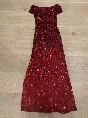 Jenny Packham Red Sequin Gown | eBay