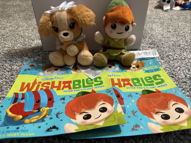 Disney Parks Wishables Peter Pan’s Flight Series Peter Pan & Nana With Bags