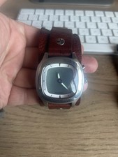 Fossil Mens Watch With Thick Brown Leather Strap