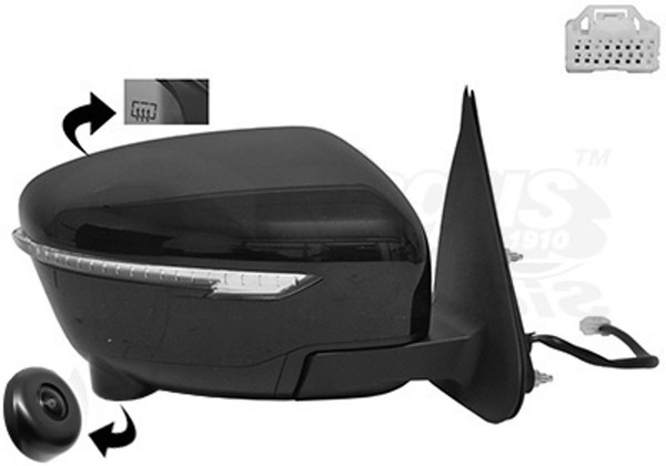 AußEnspiegel Hagus VAN Wezel 3391828 FüR Nissan Qashqai J11 Komplettspiegel CCD-image