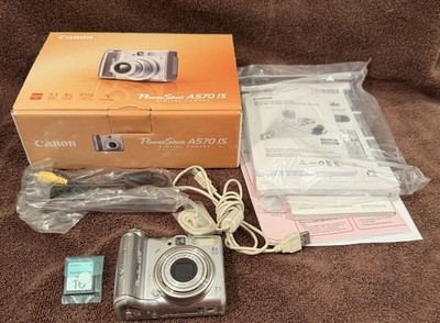 Canon PowerShot A570 IS コンパクトカメラ コンデジ Canon PowerShot A570 IS Digital Camera In Box w/ Cable + Manuals