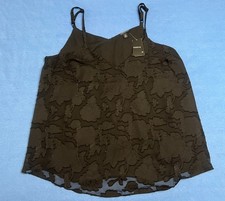 NWT Torrid Womens Sophie Clip Floral Cami Tank Top Size 0 L 12 Black NWT V-Neck