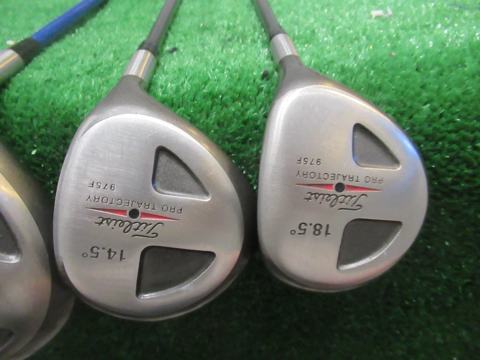 TITLEIST 975 WOOD SET 7.5* DRIVER 3 & 5 WOOD SET GOLF CLUBS STIFF GRAPHITE RH - Image 3 of 4