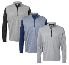 Adidas Mens Heather Block Print 1/4 Pullover A522 - New