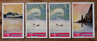 4 BDS Bergen Steamship Company Menus 1937