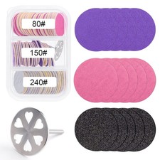 heemeei 72Pcs Sanding Paper Discs with 25mm 1 Count (Pack of 73), 3 Colors 0.20 per gallon