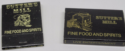 Sutter's Mill Valencia California Mission Hills FULL LOT of 2 FULL Matchbook's