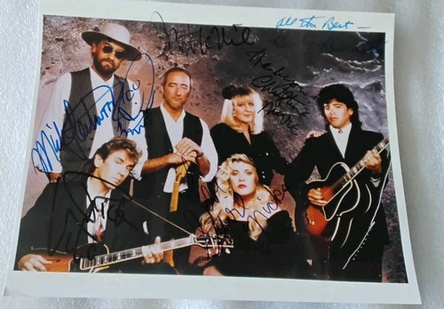 Fleetwood Mac Signed Photo X6 Mick,John Rick Billy Stevie Christine