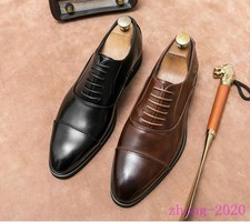 Men's Faux Leather Pointed Toe Lace Up Oxfords Business Dress Casual Party Shoes