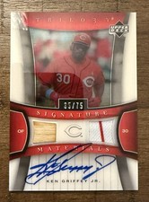 2005 Upper Deck Trilogy Ken Griffey Jr. Auto Dual Jersey Patch Relic Autograph