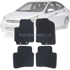 For 2012 2013 2014-2017 Hyundai Accent Front Rear Floor Mats Carpet Black New