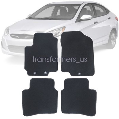 For 2012 2013 2014-2017 Hyundai Accent Front & Rear Floor Mats Carpet Black New