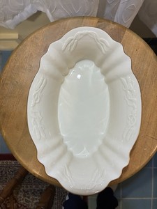 Vintage Lenox China Harvest Centerpiece Serving Bowl Ivory 24K Gold Trim US