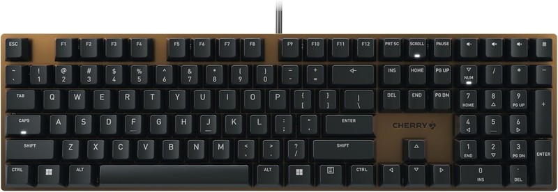 CHERRY KC 200 MX Mechanical Office Keyboard Tactile Brown US Layout Bronze Black