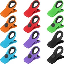 Magnetic Bag Clips, 12 Pack Refrigerator Clips, Multicolor