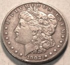 1902 S Morgan Silver Dollar, Higher Grade Details, Better Semi-KEY Date $1 Coin — photo 1