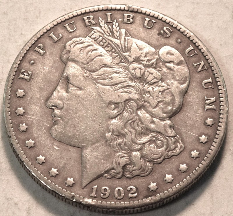 1902 S Morgan Silver Dollar, Higher Grade Details, Better Semi-KEY Date $1 Coin