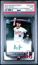 2025 BOWMAN DRAFT CHROME PROSPECT AUTO #CPA-RQ RILEY QUICK PSA 9