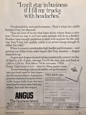 Angus Sire Evaluation Report St Joseph MO The Business Breed Print Ad 1987