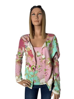 Mezza 9 Strickjacke + top trägerhemd 2 teile Größe XL