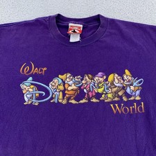 Vintage Walt Disney World Shirt Mens Large Snow White Seven Dwarfs Movie 90s Tee