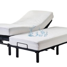 Waterproof Split King Mattress Protector for Adjustable Beds Noiseless Soft B...