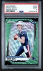 2024 Panini Prizm Drake Maye #329 Green Wave Prizm (RC) PSA 9