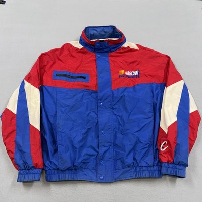 Vintage NASCAR Jacket Mens XL Blue Red Pure American Power Racing Chase 90s